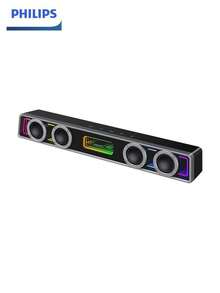 PHILIPS Speaker Komputer untuk PC Desktop, Speaker PC Bluetooth 5.3 Mirror Surface dengan Lampu RGB Dinamis, Mode Koneksi Ganda, Sound Bar Komputer, Speaker Gaming - View 11
