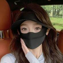 1件装新款比基尼防晒面罩，女士夏季全脸防紫外线面罩，户外冰丝遮阳帽，男女通用面罩 - 彩色 - 查看 8