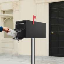 Lockable Mail Box Metal Parcel Drop Box For House Outside Post Mount Mailbox Heavy Duty - Parcel Drop Box - View 1