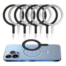 【未来风尚】无线充电Q型铝合金贴纸 - 兼容所有智能手机，不锈钢材质，时尚设计，紫色光晕点缀 - 彩色 - 查看 8