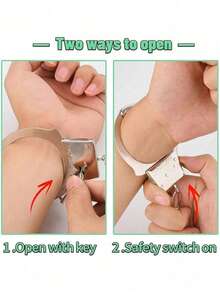 Iron Handcuffs With Inner Diameter Less Than 5cm, Accessories, Makeup/Costume Props - Multicolor - View 8