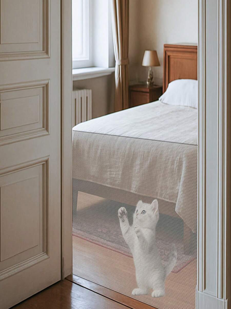 Retractable Pet Fence, Anti-Cat Escape Barrier, Pet Gate, Cat Door Stopper - Multicolor - View 1