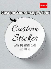 1-240pcs Customizable Labels - Customizable Text And Images Stickers, Customizable Thank You Labels, No Ironing Required, Highly Decorative, Colorful, An Ideal Gift For Men, Women, Family, Friends, Anniversary, Birthday, And Home. Multi-Functional, High-Quality, Vibrant Colors, Modern Fashion, Customizable, Personalized, An Ideal Gift For Men, Anniversary, Valentine's Day, Father's Day, Graduation Ceremony, Wedding, Housewarming, Creating A Warm Atmosphere, Autumn Home Renewal, Christmas Decoration, And Family Harmony. - Multicolor - View 25