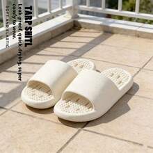 Massage Anti-Slip Slippers For Men And Women, Bathroom Waterproof Quick-Drying Soft EVA Shower Sandals - White - View 7