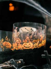 1卷2米万圣节暗黑主题和纸胶带，创意美学贴纸，DIY装饰拼贴工艺用品，节日礼物，个性化剪贴簿学校文具（6种随机款式） - 黑夜舞會 - 查看 5