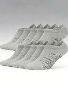 1/3/6 双装男士夏季透气吸湿跑步运动短袜 - 彩色 - 查看 9