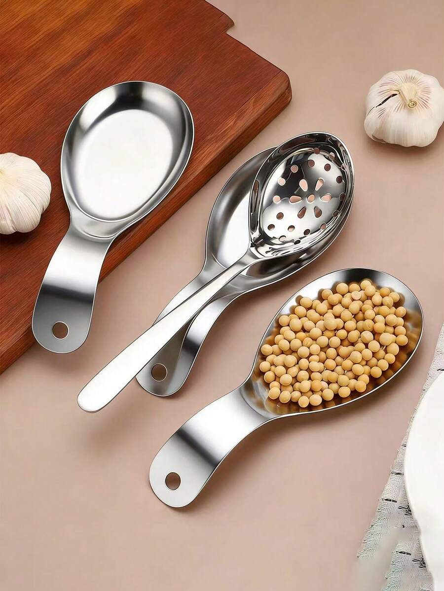 Giá đỡ muỗng bằng thép không gỉ, giá để muỗng, khay đựng nước sốt cho nhà bếp, giá đựng gia vị tự phục vụ cho tiệc buffet. - Bạc - Xem 1