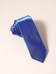 1pc Men's Solid Color Smooth Glossy Texture 2 Inch Slim Necktie, Suitable For Weddings, Christmas Celebrations, Thanksgiving, Parties, And Daily Wear,Accessories,Festival,Gifts - Royal Blue - View 2