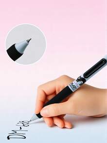 1/4pcs Cute Cow & Cat Capsule 0.5mm Black Gel Pen, Smooth Writing, Retractable Cat Paw Design, Suitable For Girls And Kids - Multicolor - View 5