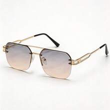 New Fashion Fashion Glasses Frameless Square Fashion Glasses Unisex Rimless Cateye Fashion Glasses - Multicolor - View 7