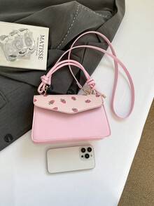 A Retro-Style, 2026 New Model Elegant And Minimalist Classic Ladies Crossbody Bag - Pink - View 4