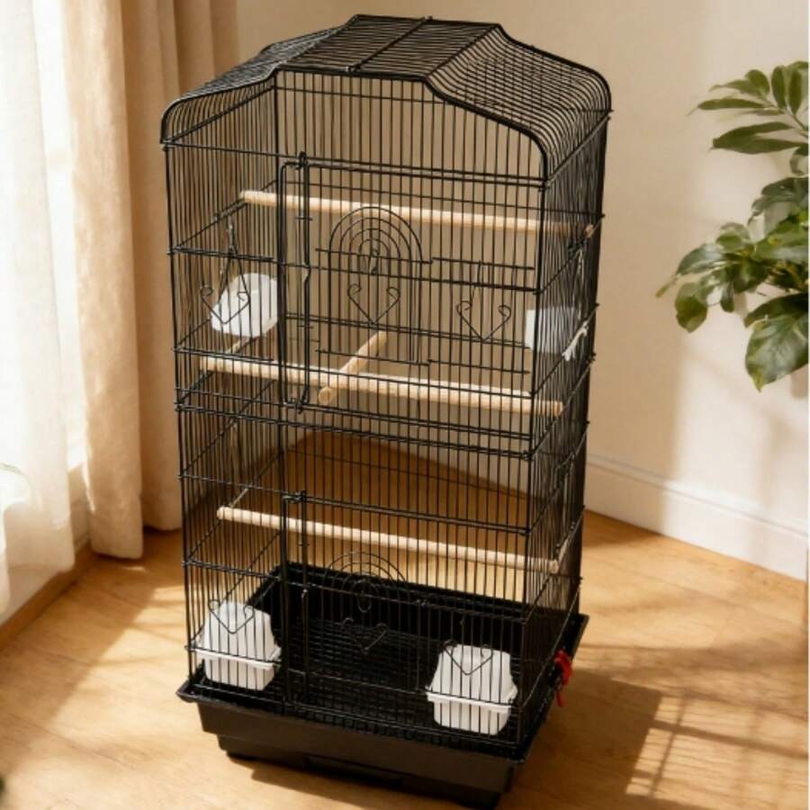 Bird Cages - 46x36x92cm Black - View 1