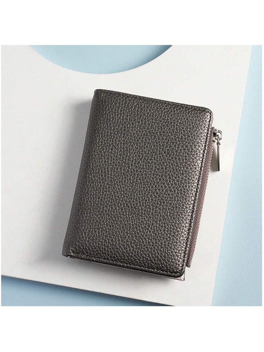 BATSIOE New Fashion Women's Ultra-Thin Short Wallet, Toothpick Grain/Litchi Grain Lining, Zipper Coin Purse & Card Holder For Men Money Wallet Mini Wallet Purse Wallet Men Wallet Leather Small Wallet Travel Essential Summer