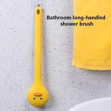 1pc Long Handle Bath Brush, Soft Bristle Comfortable Exfoliating Scrub Brush For Body Cleaning, Bathing Shower Cleansing Tool - 1 Pc - Yellow - View 8