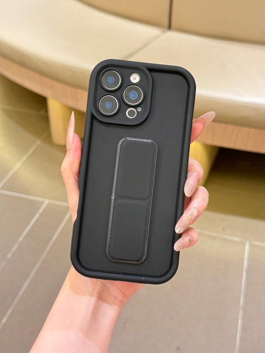 1个黑色哑光软TPU手机壳，配1个黑色支架配件，兼容 7 Plus/8 Plus/X/XR/XS/XS Max/11/11 Pro/11 Pro Max/12/12 Pro/12 Pro Max/13/13 Pro/13 Pro Max/14/14 Pro/14 Pro Max/14 Plus/15/15 Pro/15 Pro Max/15 Plus/16/16 Pro/16 Pro Max/16 Plus/17/17 Pro/17 Pro Max/Air - 黑色 - 查看 1