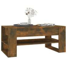 Coffee Table Smoked Oak 102x55x45 Cm Engineered Wood - Brown - View 6