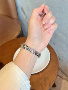 奢华钻石表带，兼容38/40/41/42/44/45/46/49毫米尺寸，适用于 Ultra/SE/Series 10/9/8/7/6/5/4/3/2/1 - 編織銀色 - 查看 3