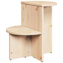 Coffee Table Natural 50 X 40 X 50 Cm Solid Pine Wood - Brown - View 2