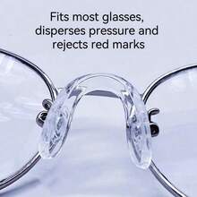 5/8pcs U Shape Silicone Conjoined Eyeglass Soft Nose Pads For Glasses Anti-Slip Insert Nose Pad - Multicolor - View 8