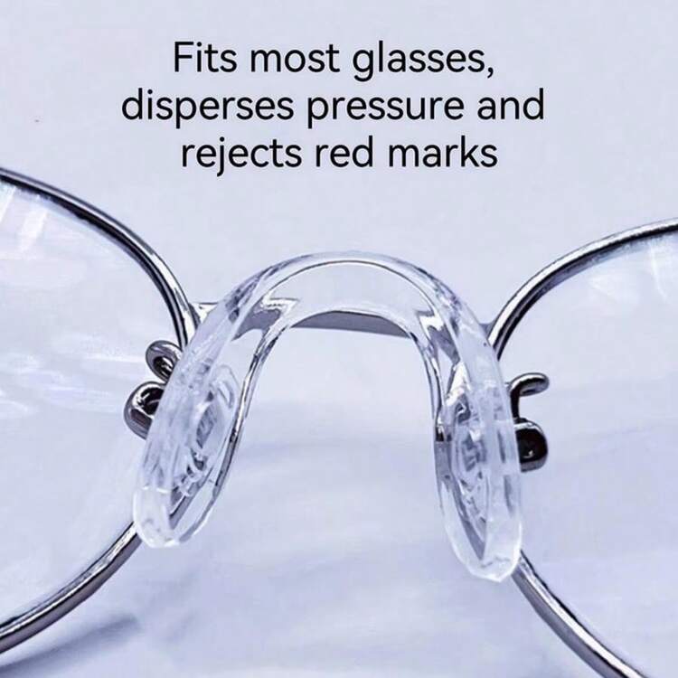 5/8pcs U Shape Silicone Conjoined Eyeglass Soft Nose Pads For Glasses Anti-Slip Insert Nose Pad - Multicolor - View 7