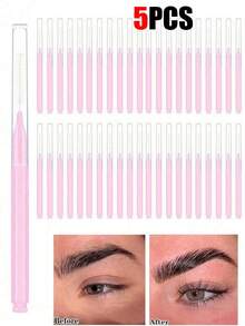 200件套带盖眉刷套装，包含眉毛修剪器、睫毛夹、染色工具、眉睫造型配件 - 彩色 - 查看 22