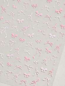 1pc 5D Crystal Diamond Nail Sticker, Pink Swan Flower Frame Butterfly Pattern, Self-Adhesive Nail Art Sticker, Cute DIY Decorative Accessory Nails Nail Stickers - Nhiều màu-2 - Xem 4
