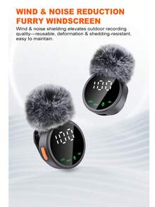 Professional Wireless Lavalier Microphone, Plug And Play, Equipped With Innovative Active Intelligent Noise Cancellation - Suitable For Smartphones, Computers, Cameras - Perfect For Content Creation, Live Streaming, Podcasts And Other Applications, Lavalier Microphone, Compatible With IPad Type-C Interface (Multiple Port Options Available) - View 11
