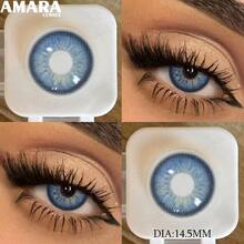 AMARA 1 Pair Of Green Eye Makeup Suitable For Year-Round Wear Diameter: 14.5mm Cosmetic Eye Makeup Enhancement - BOHEMIA-bLUE - View 2