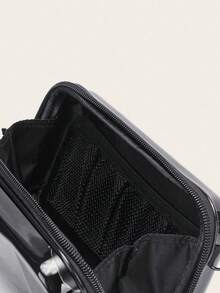 1个女童PVC盒形斜挎包，可调节肩带，适合14岁以上青少年，带零钱包，理想礼物 - 黑色 - 查看 5