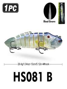 PRO BEROS 1pc Fishing Lures For Bass 13.0/16.69cm Trout Topwater Multi Jointed Swimbaits Slow Sinking Bionic Swimming Lures Bass Freshwater Saltwater Bass Lifelike Fishing Lures Kit - Multicolor - View 17