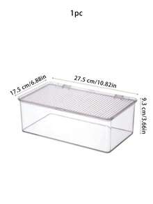 1个大容量手工指甲收纳盒，透明带盖，指甲收纳盒，桌面收纳盒，可堆叠化妆品收纳盒 - 彩色 - 查看 8