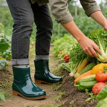 Women's Fashion Non-Slip Rain Boots, Short Stylish Waterproof Shoes With Rubber Soles, Adult Waterproof Shoes,Shoe Rack,Storage Saver,Outdoor,Garden,Travel Essential,Portable,Beach Essential,Graduation Season,Commencement,Graduation Ceremony,Graduation Gift,Graduation Present,Graduation Gift,Graduation Present,Congrats Grad,Congratulations Graduate,Valedictorian,Finish School,Graduation Party,Rain Boots / Rubber Boots / Waterproof Boots / Boot Covers / Shoe Covers Waterproof / Rain Shoe Covers / Wellies / Botas De Agua / Galochas / Outdoor / Garden - Regular - View 4