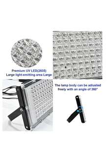 USB供電黑光燈 50/96/144顆LED燈珠，適用於螢光派對、萬聖節、聖誕節、身體彩繪與螢光藝術、生日及霓虹燈活動 - 50 LED - 查看 4