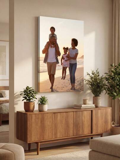 Customizable Framed Canvas Poster, Personalized Canvas Poster, Custom Your Photo, Share Your Favorite Memories & Most Cherished Moments, Perfect Gift For Friends & Family, Wall Art, Home Decor Ornamental Exquisite For Housewarming Dining Room, Living Room, Bedroom, Office, Tea Room, Home, Valentine Day, Valentine Day Decor, Slow Summer Living,Customized Wall Art,Vintage