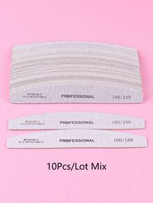 3/5/10/20/50pcs Zebra Pattern Double-Sided Nail Files, Wooden Nail Buffers - Multicolor - View 17