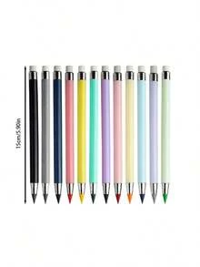 12 Unlimited Pencils With Eraser - Permanent, No Sharpening, Hb Hardness, Great Sketching, Painting & School Supplies, School Supplies | Colored Pencils | Pencils, Pencil Sets - 6pcs(Random color) - 查看 4