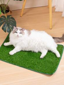 1pc Random Delivery Artificial Grass Dog Potty Mat, Outdoor Pet Toilet, Easy To Clean, Odor-Proof, Indoor & Outdoor Pet Training - Multicolor - View 8