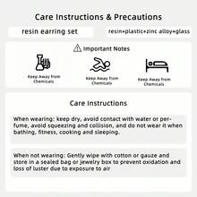 4pcs Cartoon Ocean Style Shell & Faux Pearl Rhinestone Earrings, Suitable For Women's Daily, Vacation, Commute, Party Wear, All Seasons - Earring Set - View 6