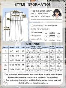 2026新款秋季女款純色休閒優雅街頭外出約會度假套裝 百褶直筒寬腿高腰棕色長褲，街頭風，派對穿搭，秋季穿搭，優雅端莊長褲，演唱會度假，生日，派對穿搭，返校穿搭 - 棕色 - 查看 6