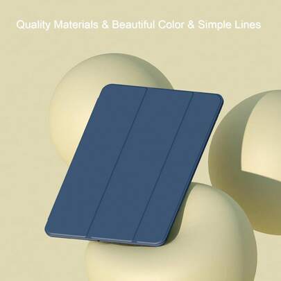  1个CJIAXIN三折TPU纯色全包覆平板电脑保护套，蜂窝散热，防尘，防震，防刮，兼容iPad 10代（10.9英寸）、10.2英寸（7/8/9代）、Air 1/2、Air 3/Pro 10.5、Air 4/5（10.9英寸）、Pro 11英寸（3/4/5/6代）、Pro 12.9英寸（3/4/5/6代）、Mini 1/2/3/4/5/6