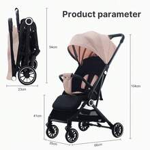 Carriola Para Bebé Bastón Con Sistema De Plegado Fácil - Rosa - Ver 8