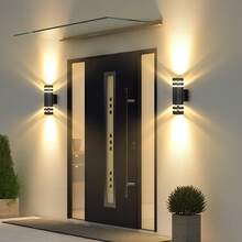 Customizable Outdoor Wall Lamp, Acrylic Rectangular/Cylindrical Appearance, Indoor/Outdoor Home Decor Lighting, LED E27 Bulb Suitable For Patio, Staircase, Street, Indoor/Outdoor, Living Room, Bathroom, Kitchen, Bedroom, Corridor - E27 Outdoor Wall Lamp - View 10