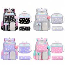 3pcs/Set Women Lightweight High Density Nylon Zipper Closure Backpacks, Suitable For School And Daily Use - A - View 2