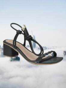 Women Heeled Sandals - 黑色 - 查看 10