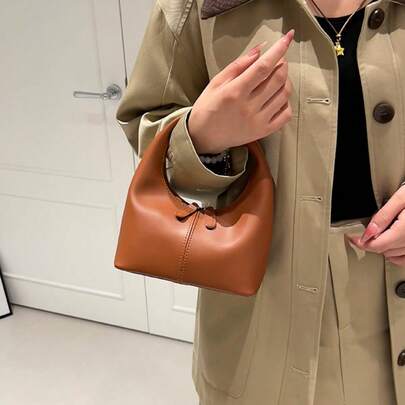 女士可爱手提包，复古高品质多功能托特包，独特饺子造型钱包