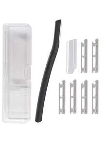 1 Set Electric Shaver, Beard Trimmer, Sideburn Trimmer, Styling Tool And Eyebrow Trimmer, Includes 6 Replaceable Heads, All In Plastic Case - Multicolor - View 4