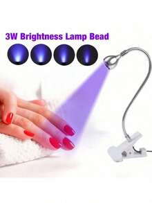 天鵝頸 UV LED 美甲燈，3W 靈活鵝頸燈頭搭配防變色技術，30 秒快速乾燥凝膠指甲油，即插即用便攜式，適用於居家、美甲店、旅行、工作室，聖誕節、生日、情人節送給女性、美甲師、初學者、DIY 愛好者的禮物 - 彩色 - 查看 4