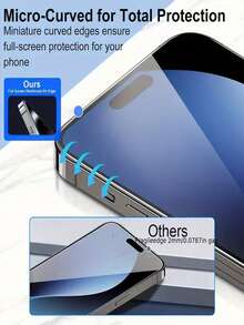2 en 1 - Protector de pantalla de vidrio templado de cobertura completa + Funda para teléfono - Compatible con iPhone 17 Pro Max/17 Pro/17 Air/17/16 Pro Max/16 Pro/16/16E/15 Pro Max/15 Pro/15 Plus/15/14 Pro Max/14 Pro/14 Plus/14/13/12/11/X/XS/XR - transparente - Ver 4