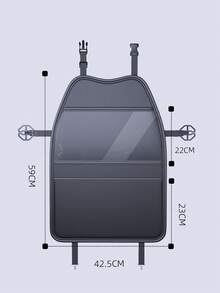 DERANFU Túi đựng đồ treo sau ghế xe hơi bằng da tối giản hình thoi Deeran, túi đựng đồ đa năng dung tích lớn, phù hợp với mọi loại xe. - A - Xem 2