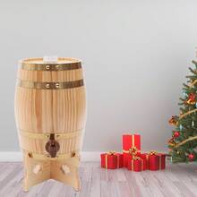 Fût à vin vertical en bois de 5 litres avec base et robinet, outils de brassage, idéal pour les maisons, hôtels, bars, cuisines, salles à manger et caves. - Voir 8
